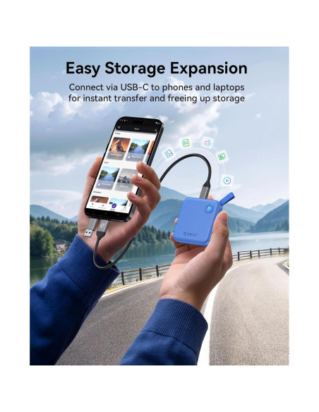 SSD Externo ORICO B5PLUS 1 TB USB-C y USB-A Rápido 460MB/s