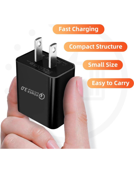 Cargador Rápido 18W 3m USB Tipo-C 3.0 para Oculus y LG