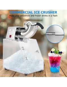 Trituradora de Hielo Eléctrica 14.48 kg Doble Cuchilla 40L 2