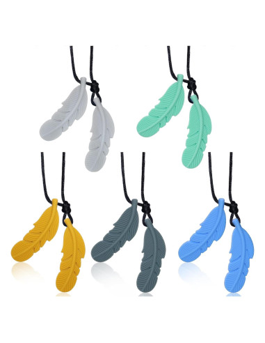 Collares Masticables Sensoriales Hoaisun - 5 Piezas Silicona