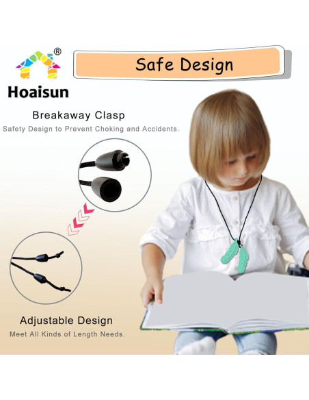 Collares Masticables Sensoriales Hoaisun - 5 Piezas Silicona