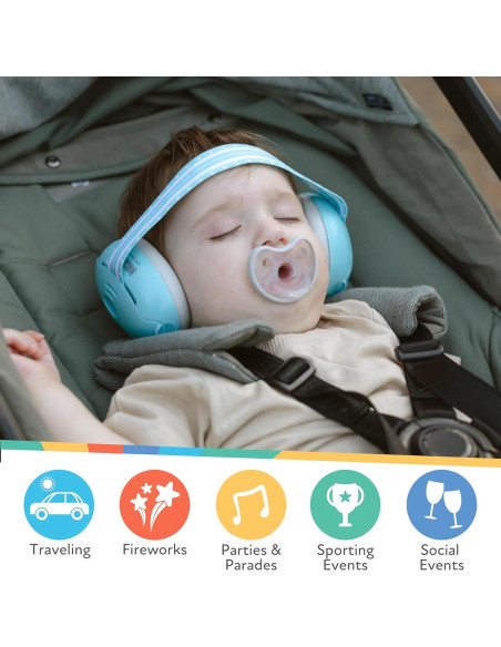 Auriculares Canceladores de Ruido Nuby 2-en-1 para Bebés - Púrpura