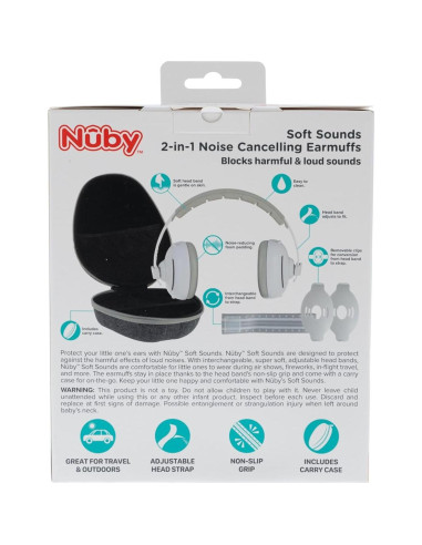 Auriculares Canceladores de Ruido Nuby 2-en-1 para Bebés - Púrpura