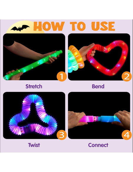 Palos Brillantes de Halloween JOYIN 12PCS LED 6 Colores