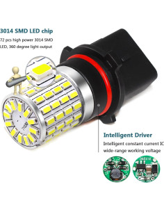 Luces de Niebla LED PHINLION PSX26W 2000 Lúmenes 6000K 2