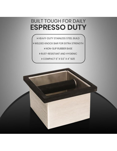 Caja de Golpes de Acero Inoxidable Rattleware 15.24x13.97cm