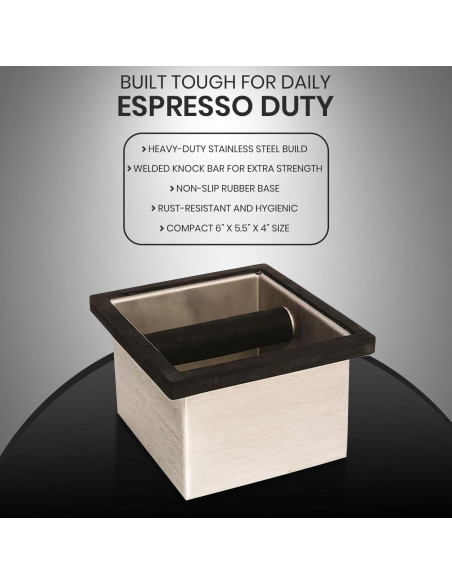 Caja de Golpes de Acero Inoxidable Rattleware 15.24x13.97cm