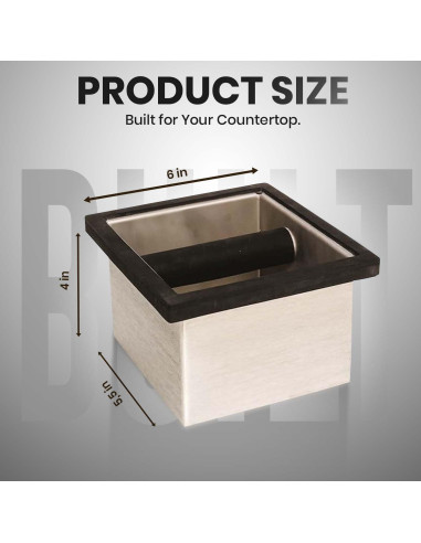 Caja de Golpes de Acero Inoxidable Rattleware 15.24x13.97cm