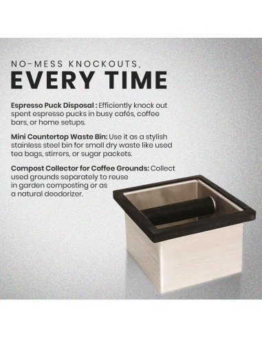 Caja de Golpes de Acero Inoxidable Rattleware 15.24x13.97cm