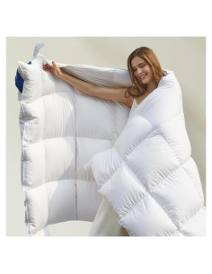 Edredón de Plumas King Uniency Blanco 269x229 cm Lavable