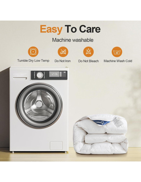 Edredón de Plumas King Uniency Blanco 269x229 cm Lavable