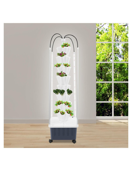 Sistema Hidropónico Inteligente BBinmine 40 Agujeros con LED