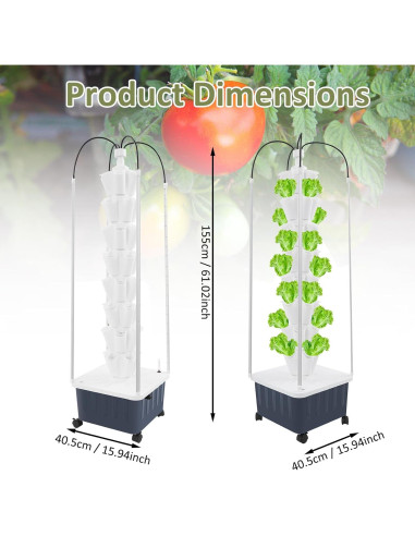 Sistema Hidropónico Inteligente BBinmine 40 Agujeros con LED