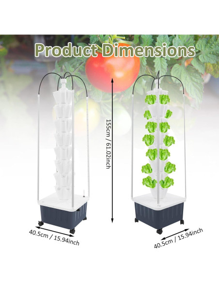 Sistema Hidropónico Inteligente BBinmine 40 Agujeros con LED