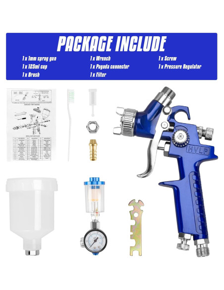 Pistola de Pulverización Chiyuvie CY-BL-2000 1mm 125CC