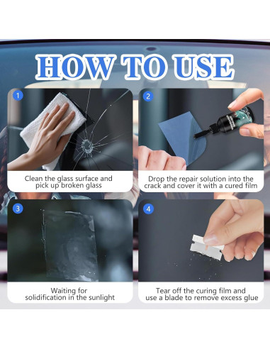 Kit de Reparación de Parabrisas Genérico Langxiaoyi-123 2 PCS