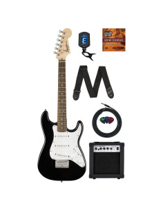 Guitarra eléctrica Squier Mini Strat 3/4 para niños - Negro