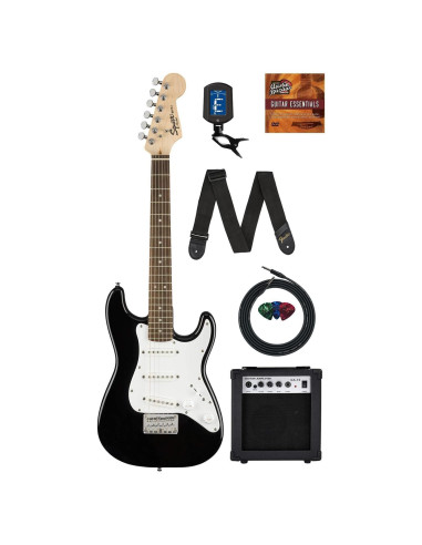 Guitarra eléctrica Squier Mini Strat 3/4 para niños - Negro