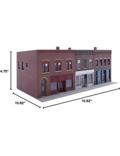 Kit de Edificio Walthers Cornerstone HO Merchant's Row VI 27x16.1x12cm 2