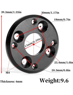 Adaptador de Motor Hobbywing AXE 4274 R3 25.4mm a 30mm Aluminio 2