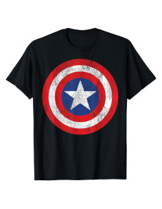 Camiseta de Hombre Marvel Capitán América Logo - Ligera