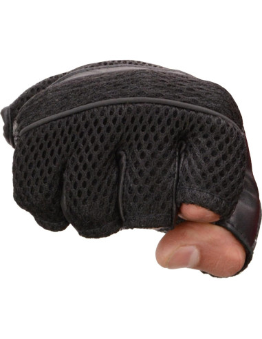 Guantes de Motocicleta Milwaukee MG7504 de Cuero Negro con Gel