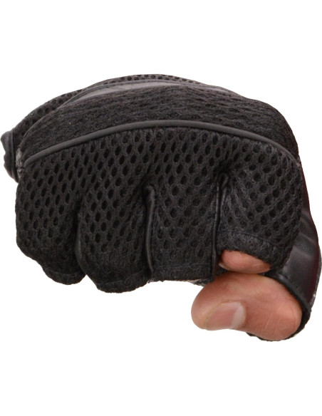 Guantes de Motocicleta Milwaukee MG7504 de Cuero Negro con Gel