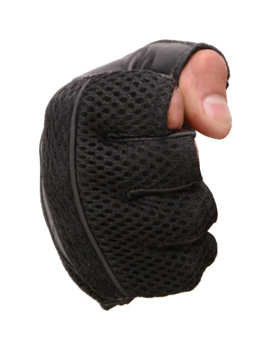 Guantes de Motocicleta Milwaukee MG7504 de Cuero Negro con Gel