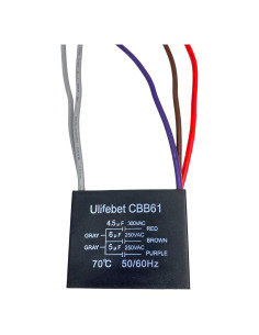 Condensador de Ventilador de Techo CBB61 4.5uF 5uF 6uF 250V