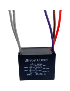 Condensador de Ventilador de Techo CBB61 4.5uF 5uF 6uF 250V 2