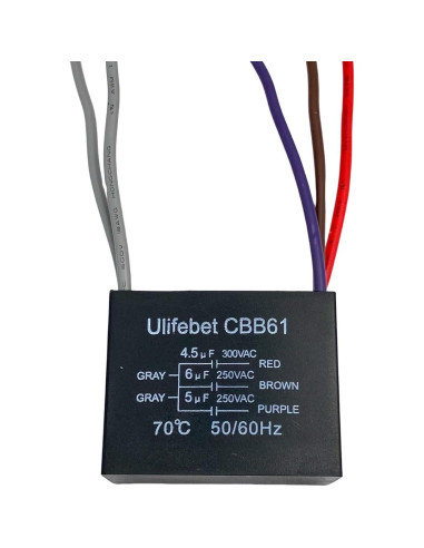 Condensador de Ventilador de Techo CBB61 4.5uF 5uF 6uF 250V