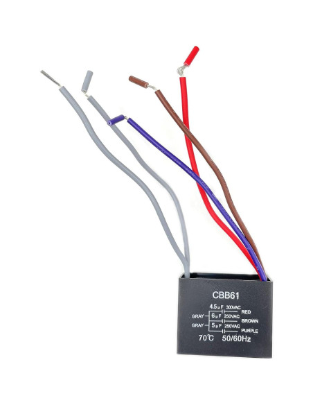 Condensador de Ventilador de Techo CBB61 4.5uF 5uF 6uF 250V