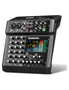Mesa de Mezcla Digital 6 Canales RMX06 con Bluetooth y USB