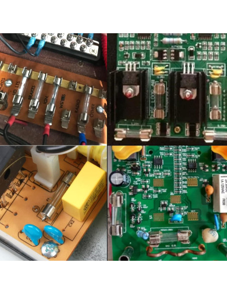 Kit de Fusibles de Vidrio 250 Piezas 5x20mm y 6x30mm Ted Lele