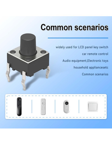 Kit de Interruptores Táctiles Juasky 460pcs 24 Valores DC12V