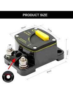 Interruptor de Circuito 100A BEISUOS 12V-48V DC a Prueba de Agua 2
