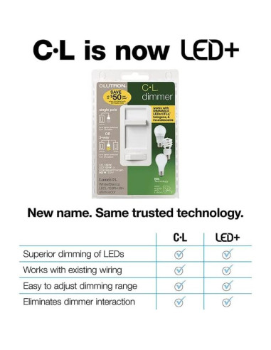 Interruptor Regulador Deslizante Lutron Lumea C-L Blanco 150W