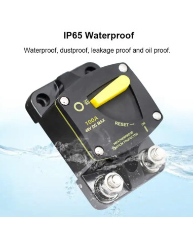 Interruptor de Circuito 100A BEISUOS 12V-48V DC a Prueba de Agua