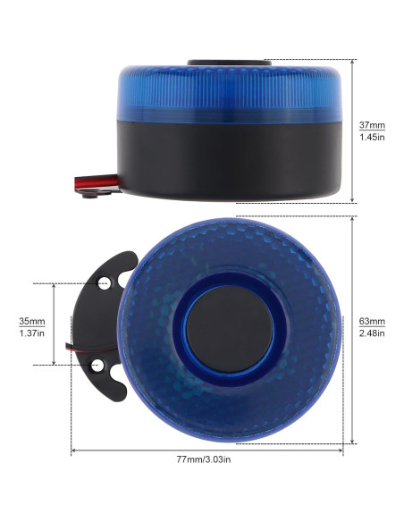 Alarma de Respaldo DriSentri 12V/24V 105dB con Luz