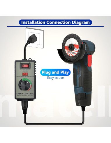 Controlador de Velocidad de Motor AC Mateell 15A Ajustable