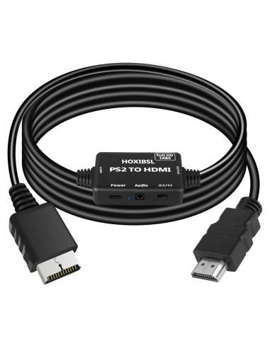 Adaptador HDMI para PS1/PS2/PS3 HOXIBSL 1.98m con Audio 3.5mm