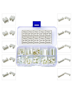 Kit de Conectores DIP JST PH2.0 96Pcs 2-12 Pin Vertical