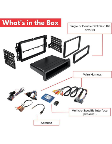 Kit de Instalación Radio 1/2 DIN Chevy GMC 2007-2013
