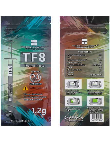 Pasta Térmica TF8 1.2g Thermalright Alta Conductividad 13.8W/m.k