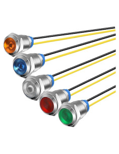 5 Piezas Luz Indicadora LED 10mm Gebildet Multicolor IP65