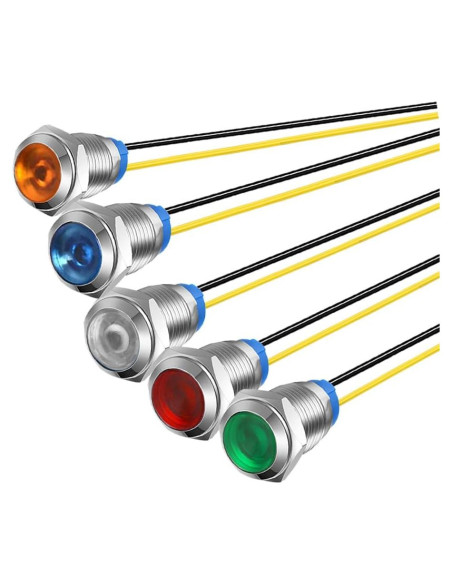 5 Piezas Luz Indicadora LED 10mm Gebildet Multicolor IP65