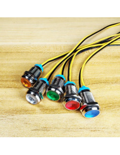 5 Piezas Luz Indicadora LED 10mm Gebildet Multicolor IP65 2