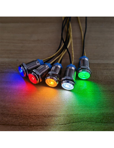 5 Piezas Luz Indicadora LED 10mm Gebildet Multicolor IP65