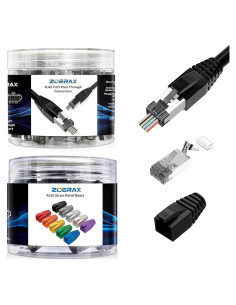 Conectores RJ45 Passthrough CAT7 ZOERAX - Paquete de 50