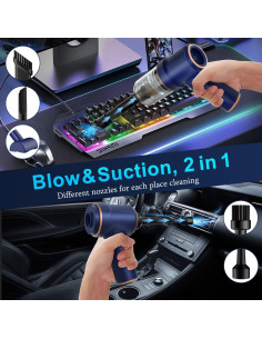 Aspiradora de Mano KMM LT-117C 120W 9000Pa Inalámbrica 2